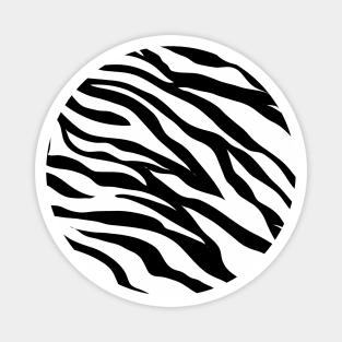 1980s preppy modern animal black and white zebra print Magnet